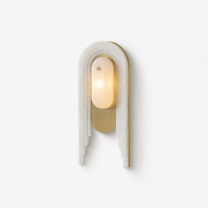 Alabaster Stacked Oval Wall Sconce