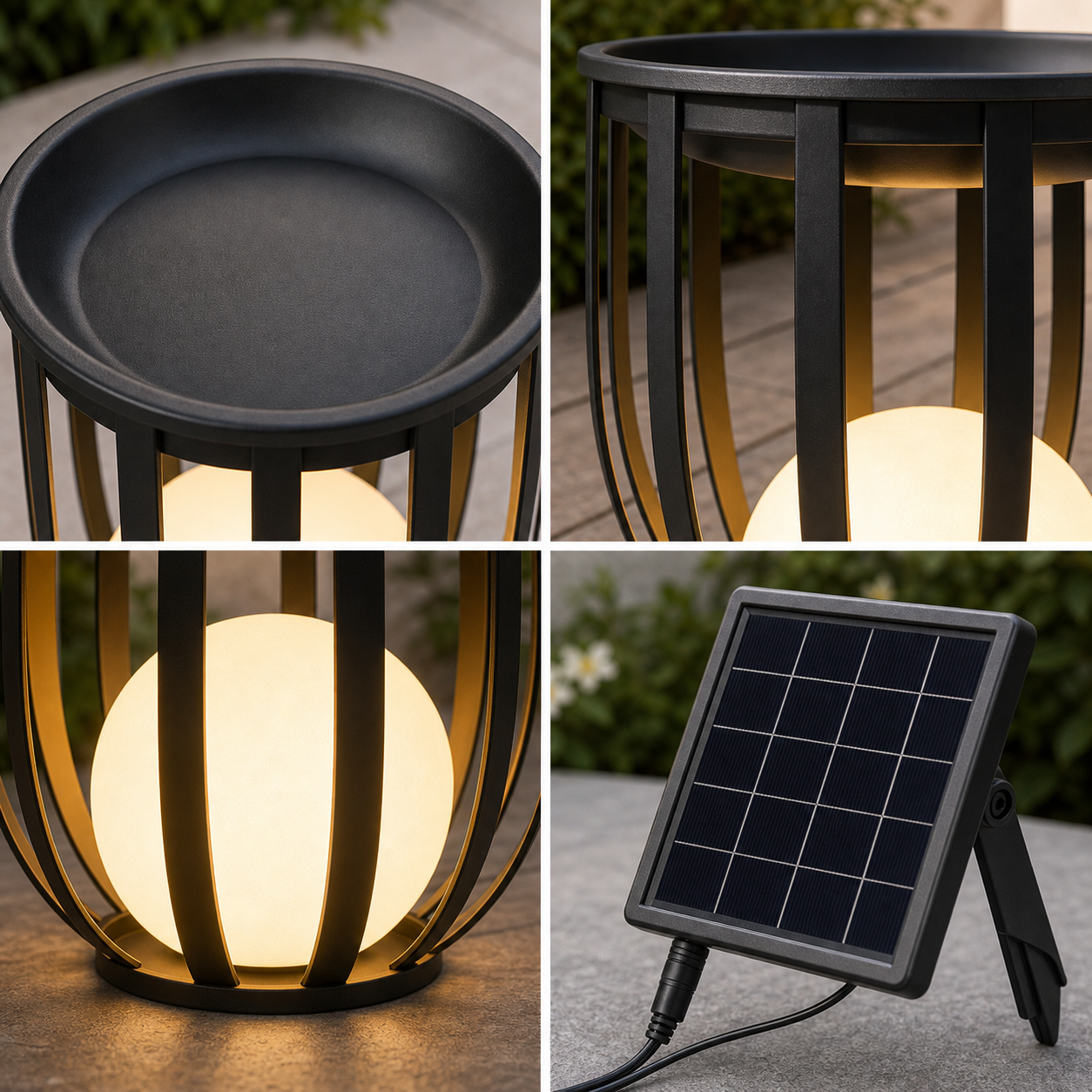 Outdoor Solar Power LED Plant Stand