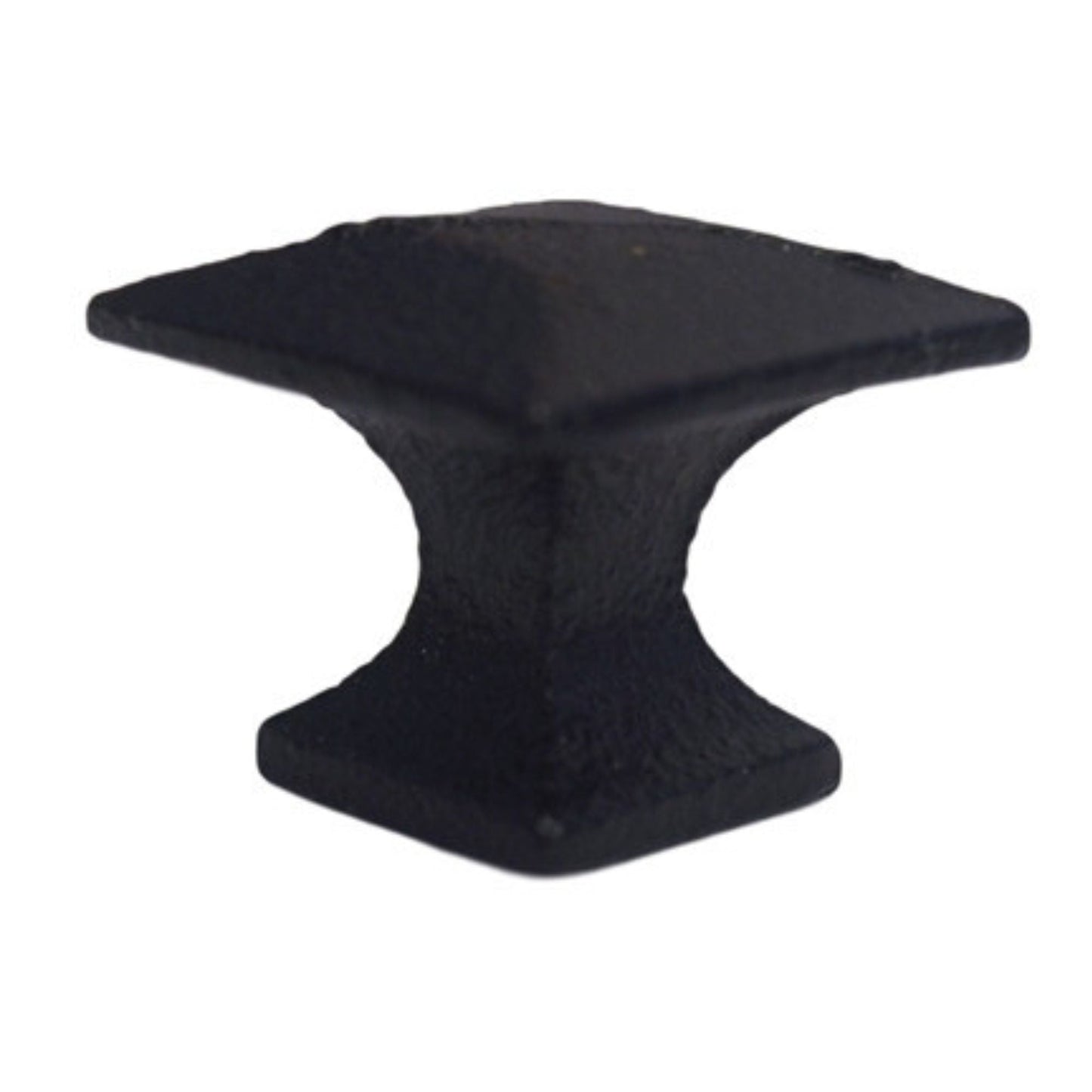Durable Cast Iron Square Knob with Pyramid Design for Rustic and Vintage Charm