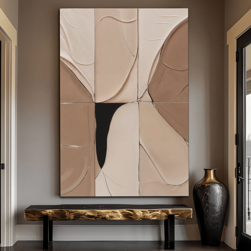 Neutral Abstract Boho Impasto Wall Art