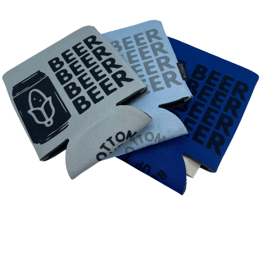 Beer Beer Beer Printed Can Koozie | Multiple Colors | Blooms Designs