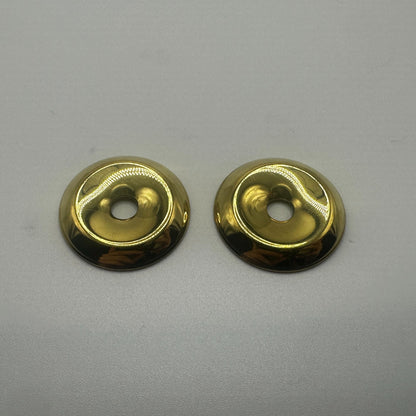 Simple Brass Backplate for Bail Pulls 15/16" Diameter, Sold in Pairs for Elegant Hardware Solutions