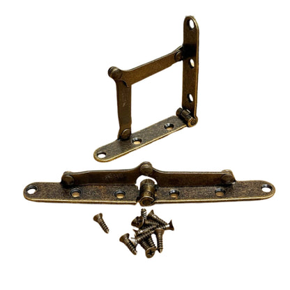Antique Brass Plated Drop Front Desk Hinge Pair: Timeless Durability and Style