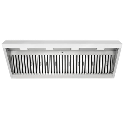 54" Range Hood Insert, Ultra Quiet Stainless Steel 8" Ducted with 1200 CFM Powerful Suction-NX-19IL-54