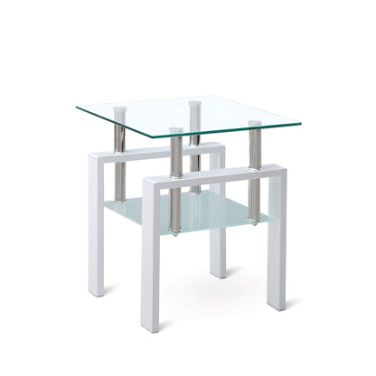 Tempered Glass Table With Storage