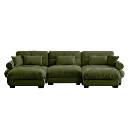 Super Comfort Oversized Modular Sectional Sofa With Movable Ottoman