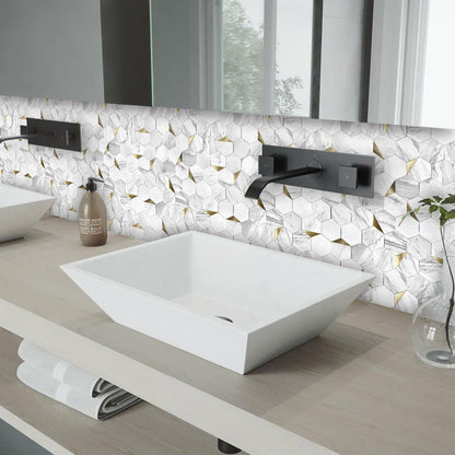 Hexagon Stick Wall Tiles