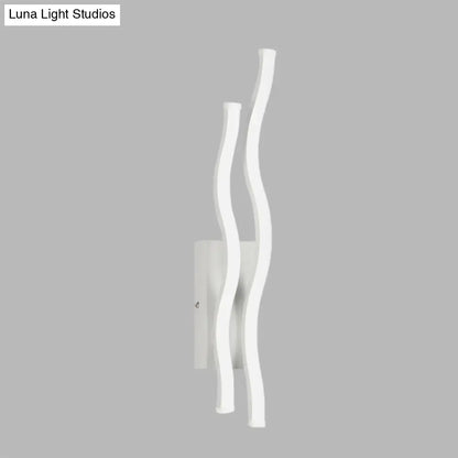 DecorBites™ 2-Waving Acrylic Linear Sconce – LED Wall Lamp Fixture with Warm/White Light