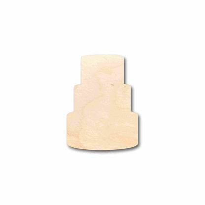 Unfinished Wood 3 Tier Cake Silhouette - Craft- up to 46" DIY