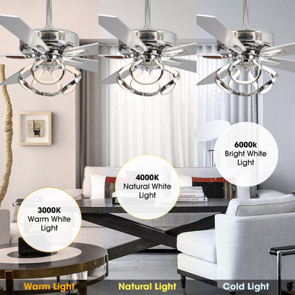 52" Zelda Modern DC Motor Downrod Mount Reversible Ceiling Fan With Remote Control