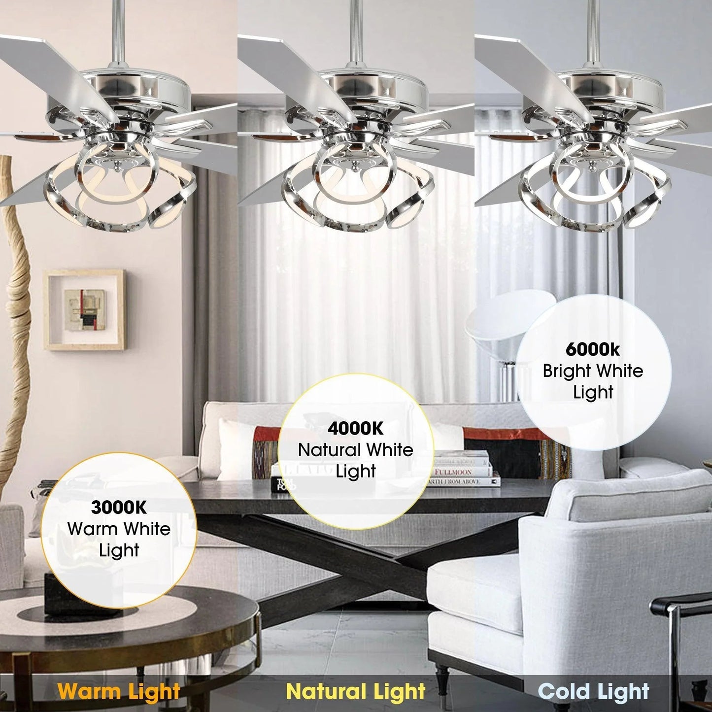 52" Zelda Modern DC Motor Downrod Mount Reversible Ceiling Fan with Remote Control