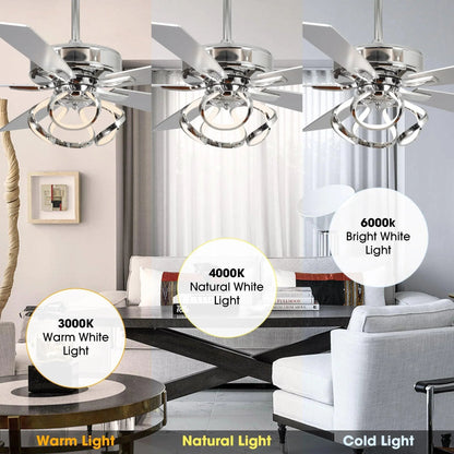 52" Zelda Modern DC Motor Downrod Mount Reversible Ceiling Fan with Remote Control