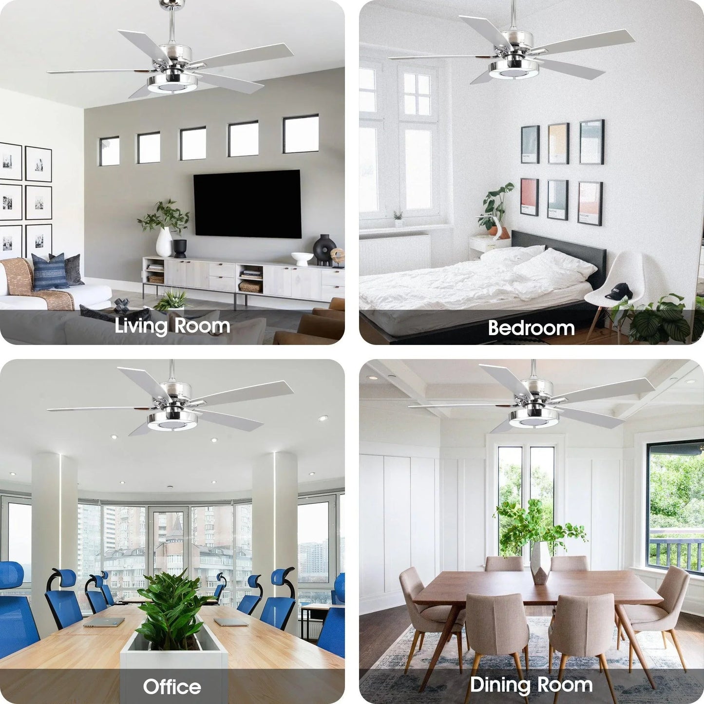 52" Vendome Industrial Downrod Mount Reversible Ceiling Fan with Lighting and Remote Control