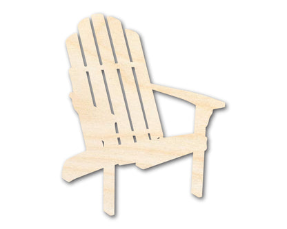 Unfinished Wood Adirondack Chair Shape | Summer | Beach | Craft Cutout | up to 46" DIY