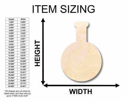 Unfinished Wood Beaker Potion Flask Silhouette - Craft- up to 46" DIY