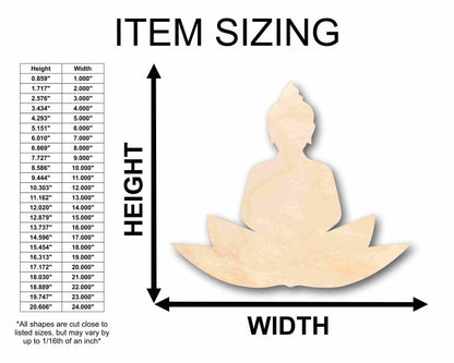 Unfinished Wood Buddha Silhouette - Craft- up to 46" DIY