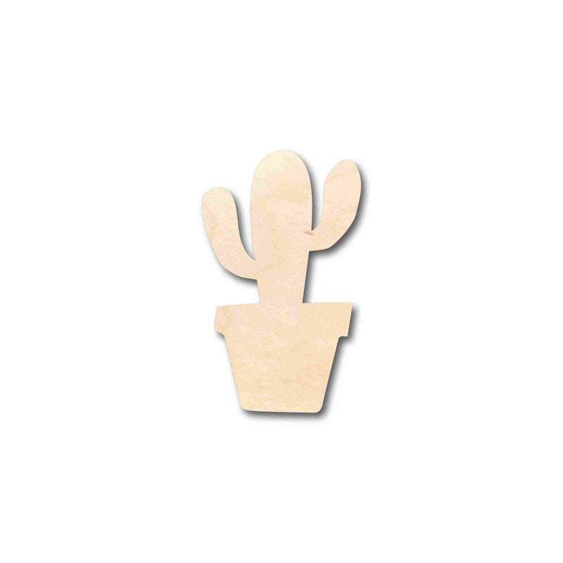 Unfinished Wood Cactus in Pot Silhouette - Craft- up to 46" DIY