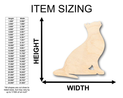 Unfinished Wood Stretching Cat Shape - Craft - up to 46" DIY