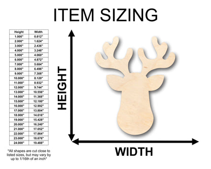 Unfinished Wood Cute Reindeer Shape - Christmas - Craft - up to 46" DIY