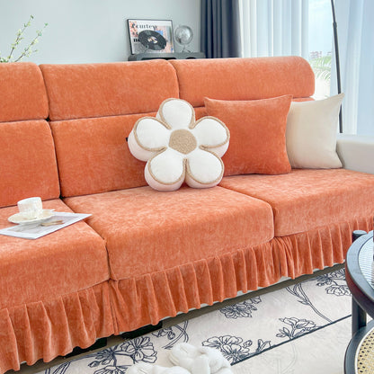 Universal Elastic Skirt Sofa Slipcover, Stretch Sofa Cushion Cover For Bedroom Office Living Room