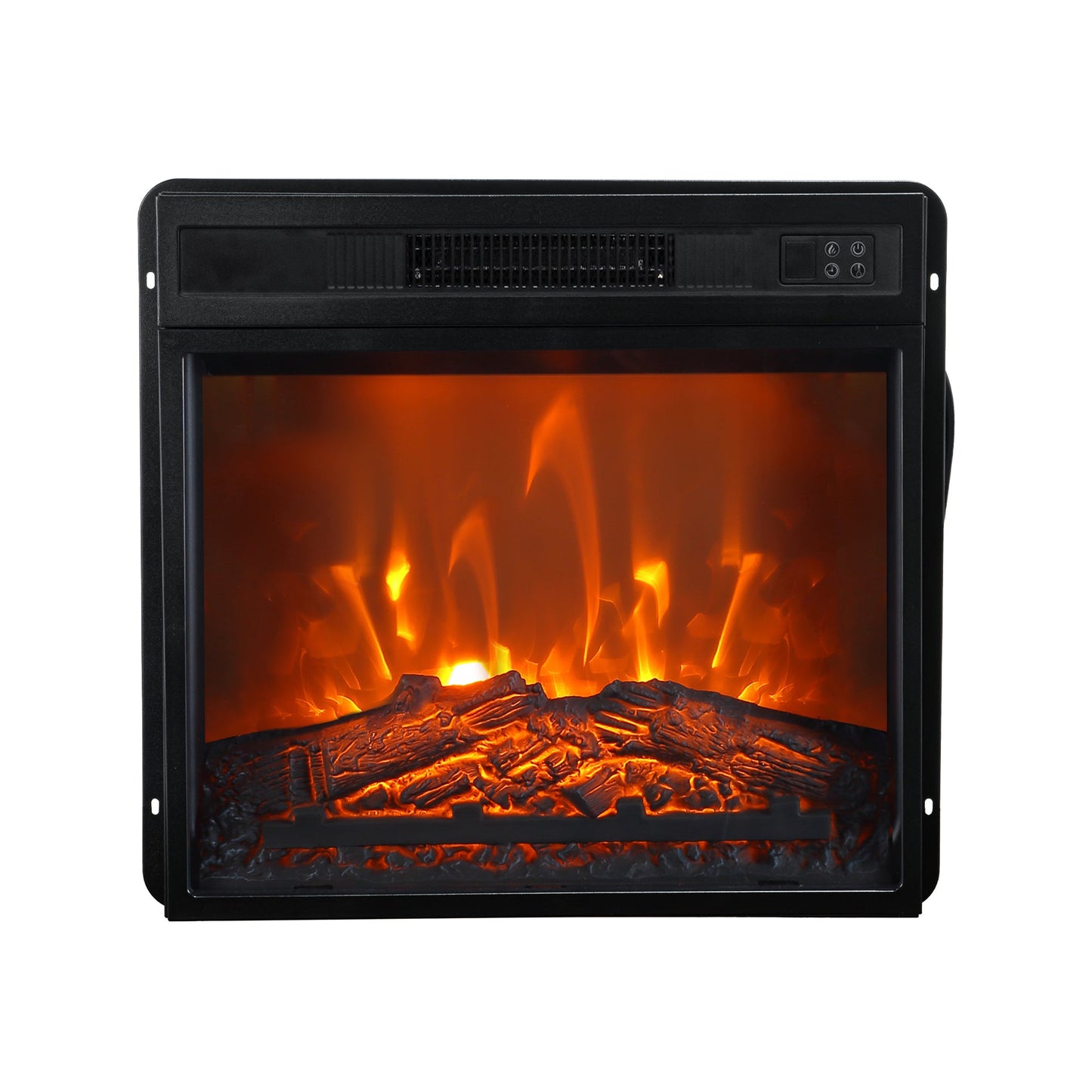24" Insert Black Electric Fireplace with Remote Control