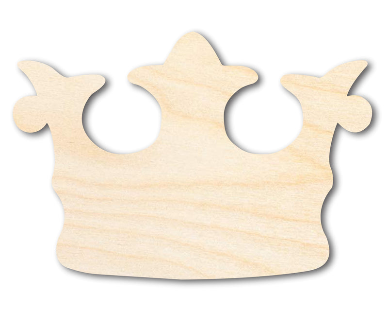 Unfinished Wood Crown Shape | Royalty King Queen | DIY Craft Cutout | up to 46" DIY