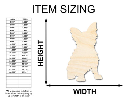 Unfinished Wood Cute Dog Shape - Pet Craft - up to 46"