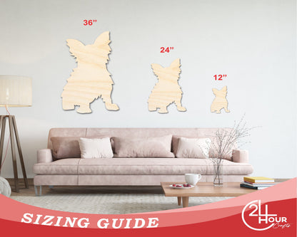 Unfinished Wood Cute Dog Shape - Pet Craft - up to 46"