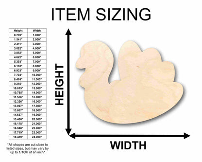 Unfinished Wood Cute Turkey Silhouette - Craft- up to 46" DIY