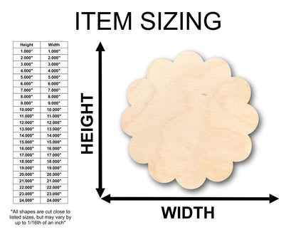 Unfinished Wood Daisy Flower Shape - Craft - up to 46" DIY