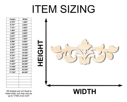Unfinished Wood Deco Border Silhouette - Craft - up to 46" DIY