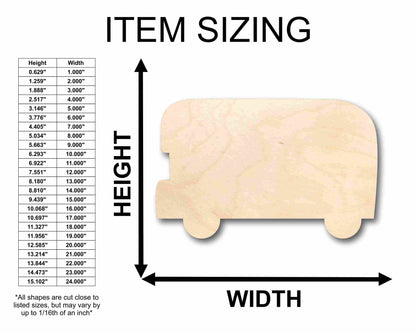 Unfinished Wood Double Decker Bus Silhouette - Craft- up to 46" DIY