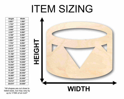 Unfinished Wood Drum Instrument Silhouette - Craft- up to 46" DIY