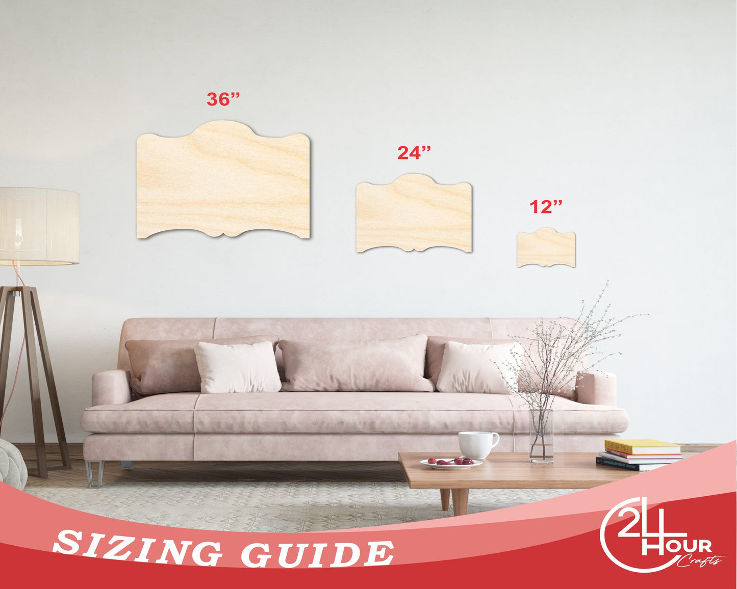 Unfinished Wood Sign Board Silhouette - Craft - up to 46" DIY