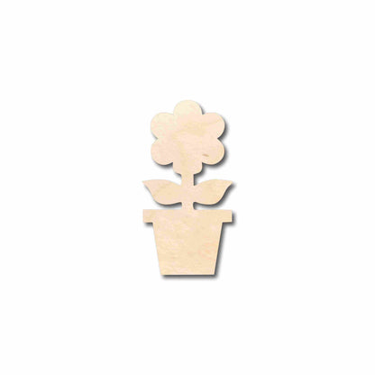 Unfinished Wood Flower in Pot Silhouette - Craft- up to 46" DIY