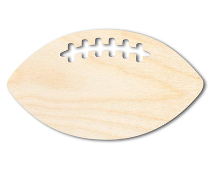 Unfinished Wood Football Threads Shape - Sports Craft - up to 46" DIY