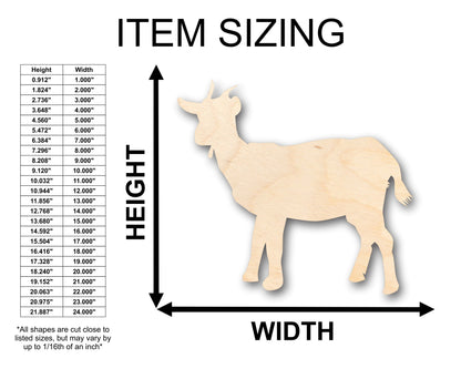 Unfinished Wood Billy Goat Farm Animal Shape - Craft - up to 46" DIY