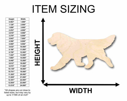 Unfinished Wood Golden Retriever Dog Silhouette - Craft- up to 46" DIY