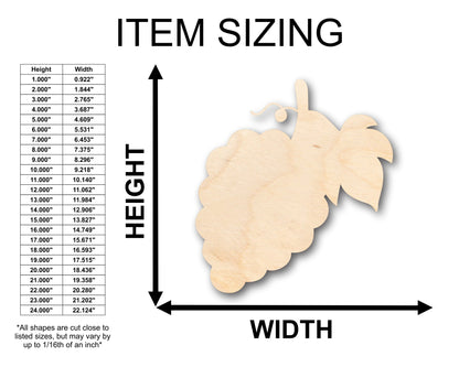 Unfinished Wood Grapes Bunch Garden Shape - Craft - up to 46" DIY