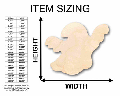 Unfinished Wood Halloween Ghost Silhouette - Craft- up to 46" DIY