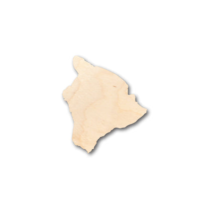 Unfinished Wood Hawaiian Island Big Island Shape - Craft - up to 46" DIY