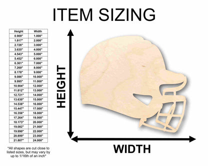 Unfinished Wood Baseball Helmet Silhouette - Craft- up to 46" DIY