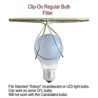 8"W x 7"H Empire Hardback White Linen Edison Clip-On Lampshade