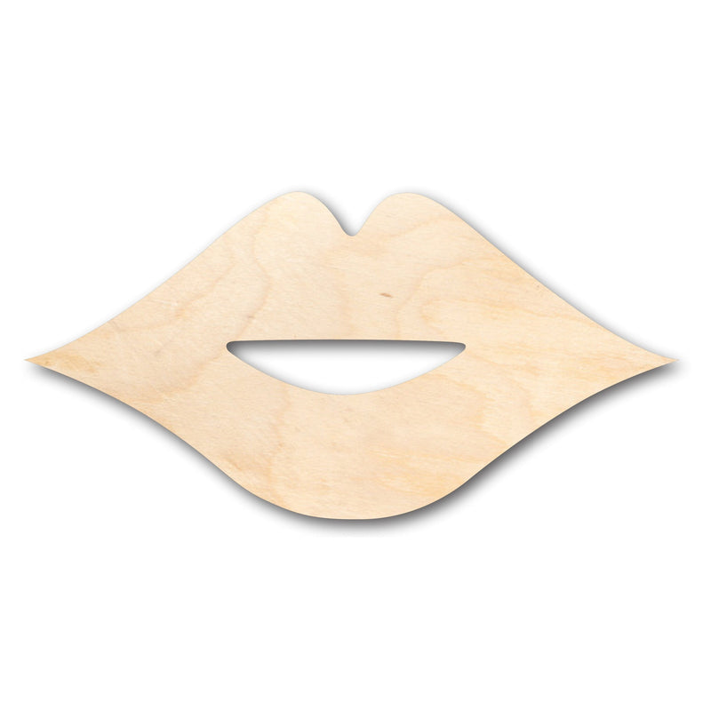 Unfinished Wood Lips Kiss Shape - Craft - up to 46" DIY