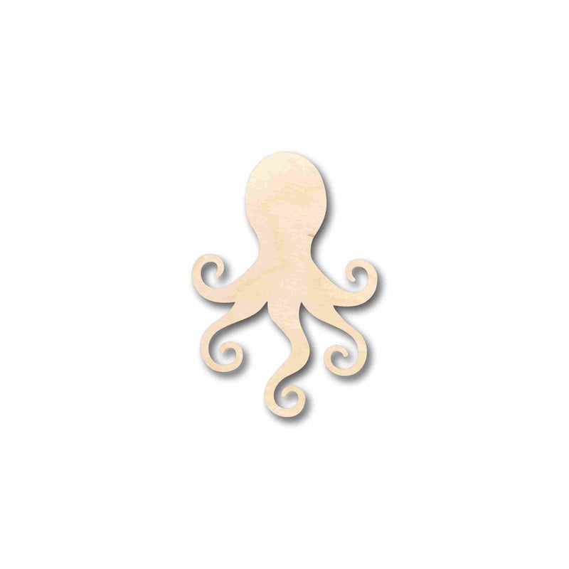 Unfinished Wood Octopus Silhouette - Craft- up to 46" DIY