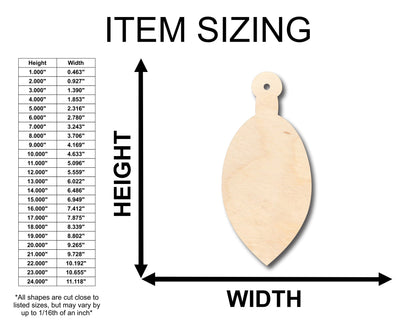 Unfinished Wood Christmas Ornament Egg Shape - Craft - up to 46" DIY