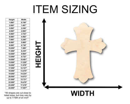 Unfinished Wood Patonse Cross Shape - Craft - up to 46" DIY