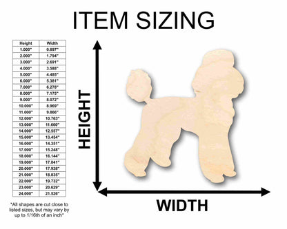 Unfinished Wood Poodle Dog Silhouette - Craft- up to 46" DIY