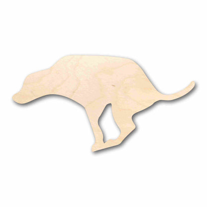 Unfinished Wood Pooping Dog Silhouette - Craft- up to 46" DIY