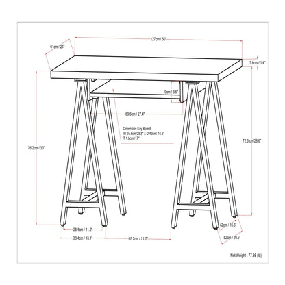 Sawhorse - Handcrafted Solid Desk